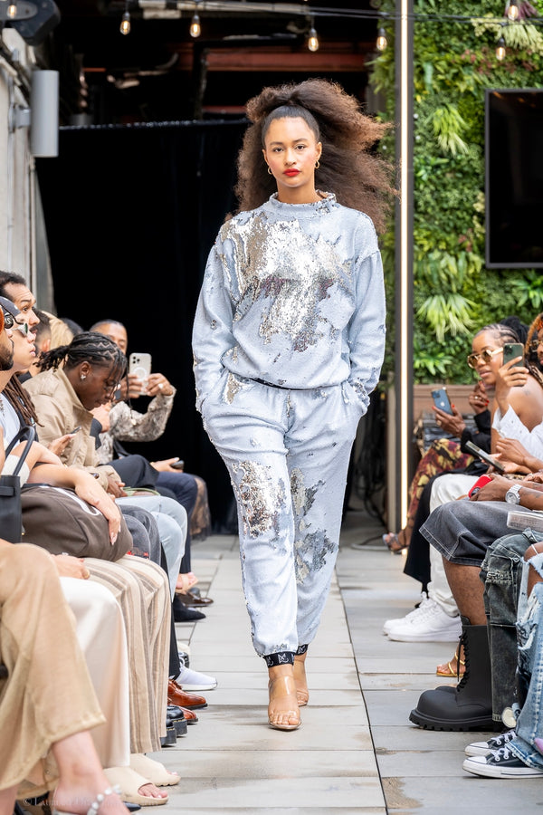 Ella Women’s White Sequin Top + Pants