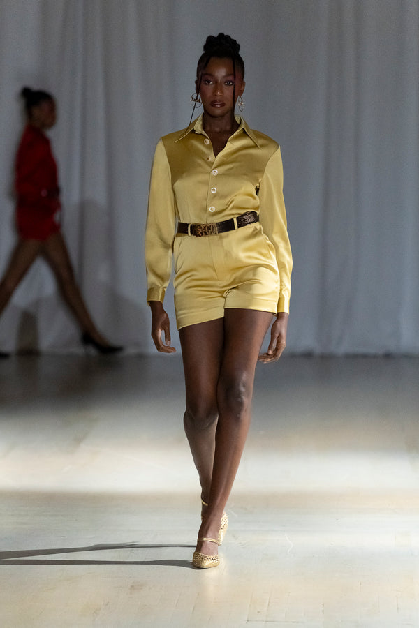 Valentina Gold Romper