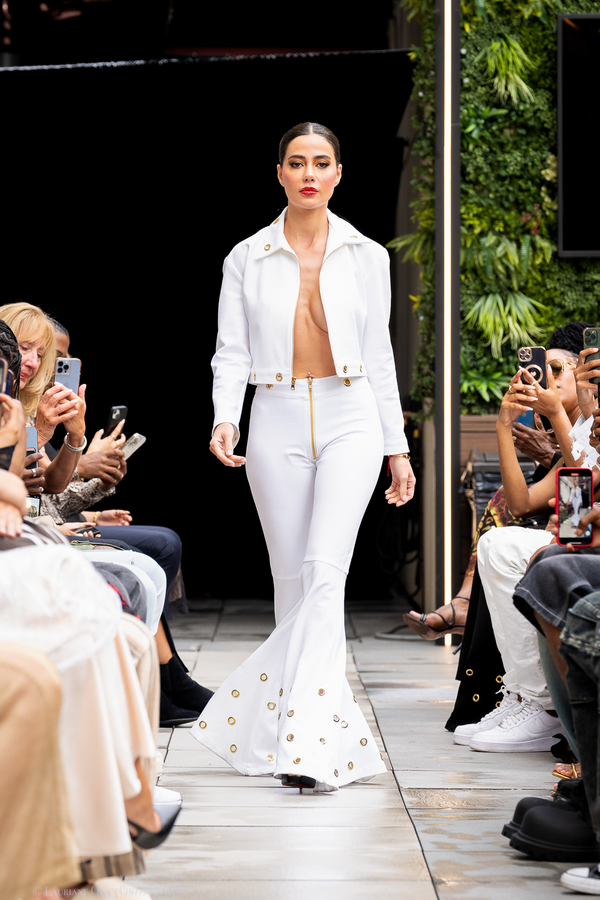 Elvina White Denim Set Jacket + Pants