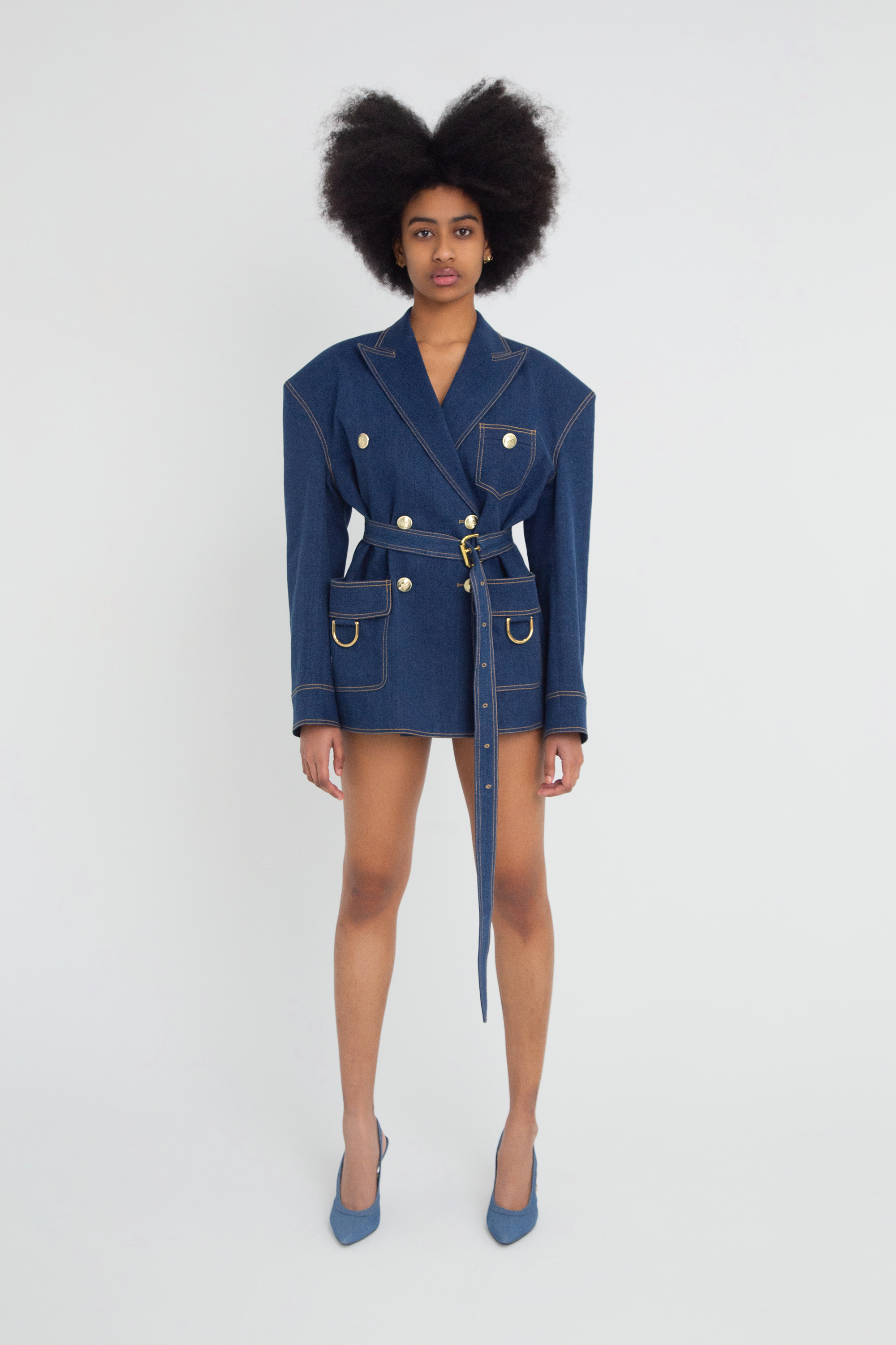 Deva Denim Box Blazer