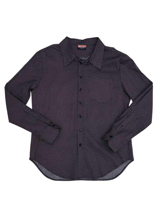 Black and Red Button Up Long Sleeve