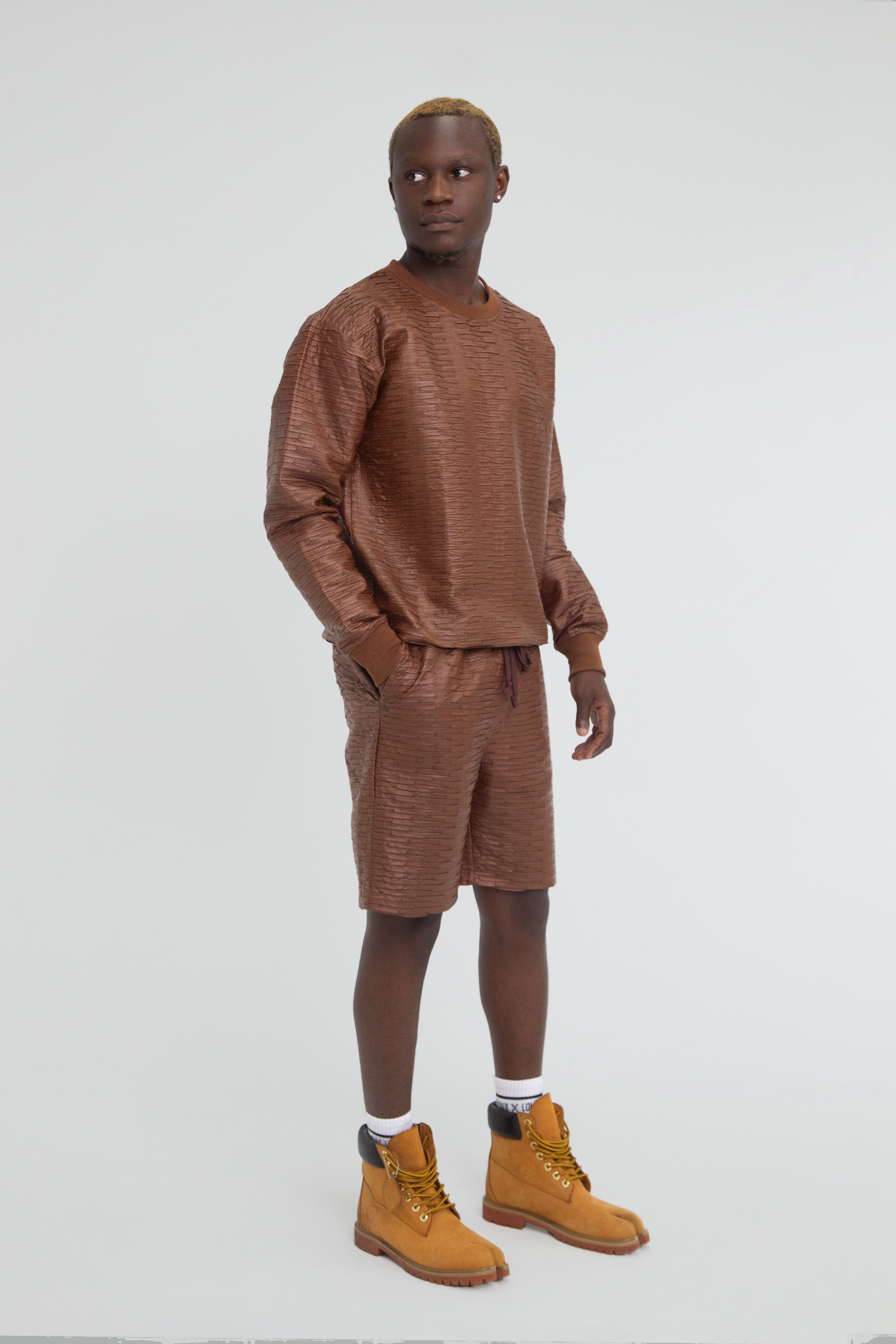 Manley Vegan Leather Shorts Set