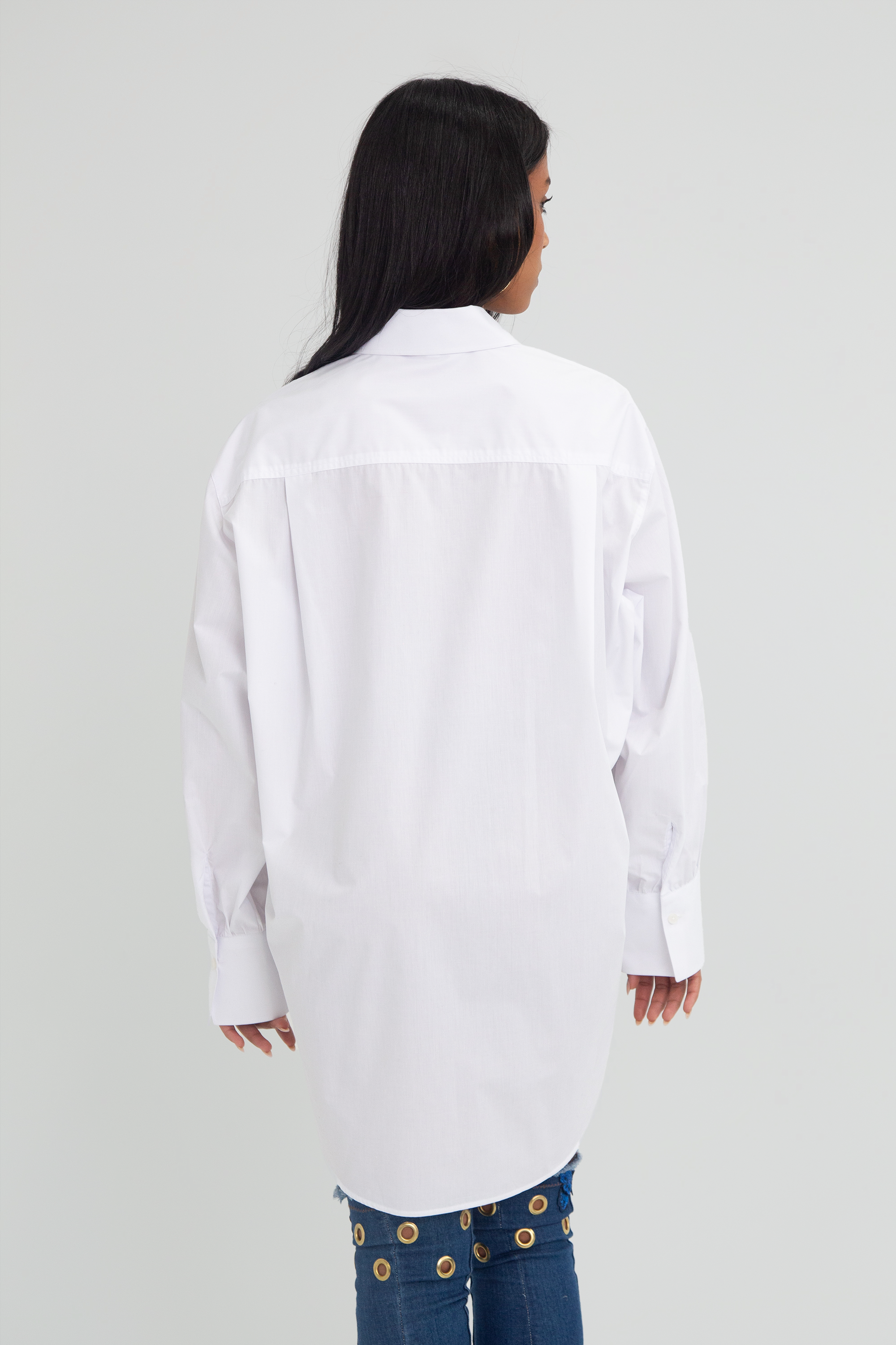 Nola Oversized White Button-Up