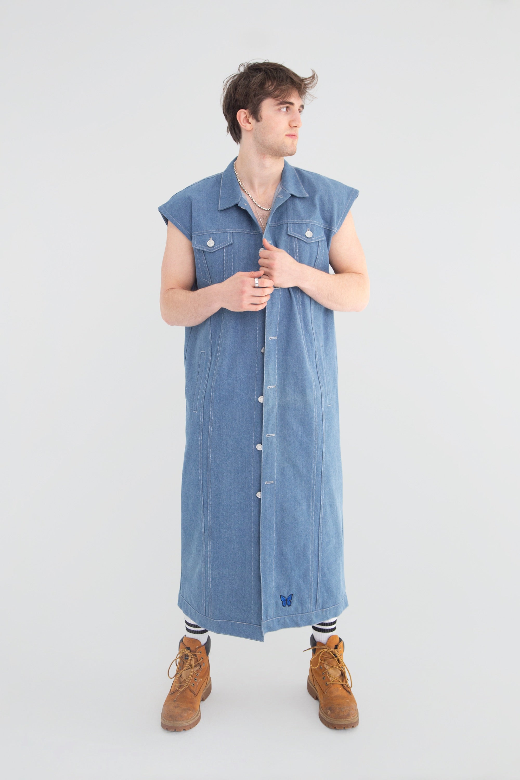 Ruler Oversized Denim Vest