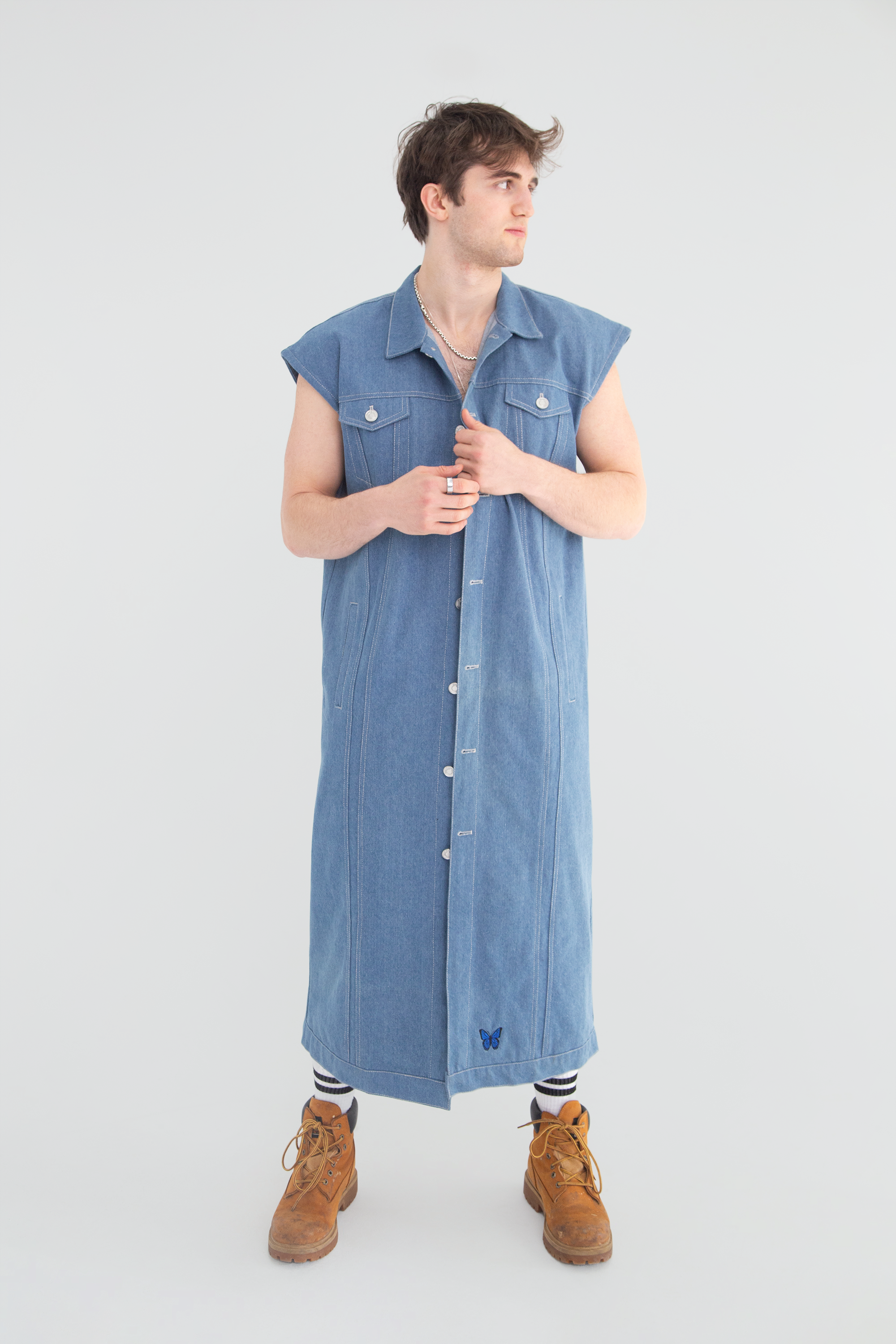 Ruler Oversized Denim Vest